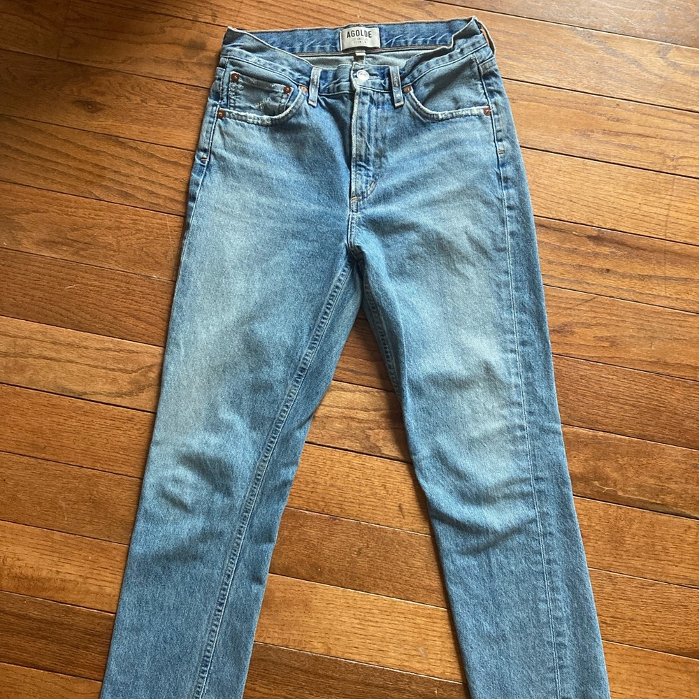 Agolde Jamie Feel Good Denim Made in USA Jeans in Passenger Wash Size 24 - Picture 3 of 11